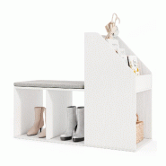 Helloshop26 - Banc de rangement à chaussures avec coussin amovible 97 x 40 x 79 cm assise confortable design moderne en panneau 20_0010575 - 30002262