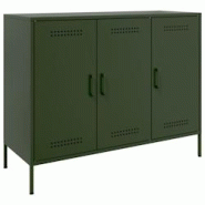 Helloshop26 - Buffet bahut commode armoire meuble de rangement organisateur cuisine salle de séjour salon olive 100,5 x 39 x 79 cm 02_0036568 - 30002 Helloshop26 - Buffet bahut commode armoire meuble de rangement organisateur cuisine salle de séjour salon olive 100,5 x 39 x 79 cm 02_0036568 - 30002