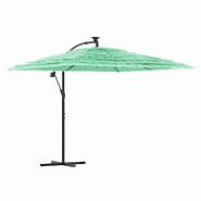 Helloshop26 - Parasol de jardin carré avec mât en acier 269 x 269 x 235 cm ouverture facile style contemporain en polyester vert 02_0056380 - vert a