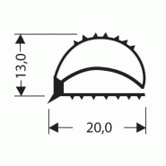 Joint pvc plat sans aimant pour meubles frigos jpf-018_0