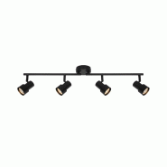 Nordlux Plafonnier Boston 4-rail Métal Noir, H.15,5  IP20  GU10 /  Intérieur - noir métal 5704924024528