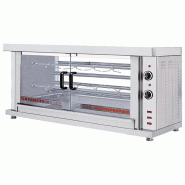 Rôtissoire à poulets électrique avec éclairage, 2 broches pour 8-10 poulets 1320x460x660 mm - VIRTUS - 0615402776738
