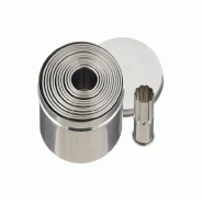 Schneider Emporte-pièce - Ensemble rond, cranté, 12 pièces, acier inoxydable, épaisseur du matériau : 0,4 mm - inox 199513