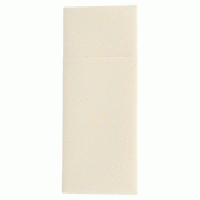 Serviette-étui pour couverts intissé ivoire 33x40cm - par 700