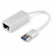 StarTech.Com Adaptateur Réseau USB 3.0 vers Gigabit - Argent - Design Élégant en Aluminium pour MacBook, Chromebook ou Tablette - Support de Pilote Natif