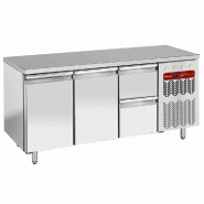 Table frigorifique composée de 1 porte et 2 tiroirs - PTG3N/H-R2_1XK1/2-H