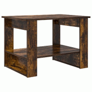 VidaXL Table basse Chêne fumé 72 x 50 x 50 cm Bois d'ingénierie Modèle Atlas Advance - 8000192