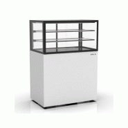 Vitrine neutre INTEGRA sur base haute - 1000 mm - 3 niveaux - H1400 mm - IN100/50-140N | Sayl Barcelona- Accès Back-Service - blanc 674005070346