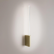 Zafferano Brilliant Applique Led 1 Lumière Série Brilliant Finition Or, Design Minimaliste Cylindrique, Technologie Triac Dimmable, Ip20, 5W, 3000K