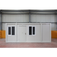 Bureau modulaire 20 pieds - Type ECO - 6,00 x 2,40 m - Hauteur 250 cm - 14,40 m2 - Isolation parois et plafond 50 mm polyuréthane