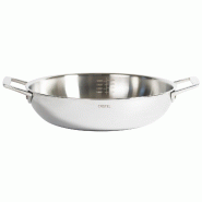 CRISTEL Plat sautoir en inox, 2 anses  Ø28cm - gris Acier inoxydable 18/10 3358570186530