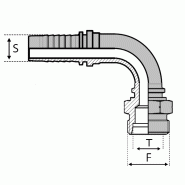 Embouts DIN Série L - Légère - Cône 24° - Mâle - 90° (CEL90) - SEMAL90618