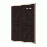 Exposiciónate Tableau Noir à Lettres 60 x 80 cm avec Cadre en Bois LEB60x80 - marron Bois manufacturé 8596052137860