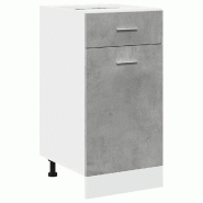Helloshop26 - Armoire à tiroirs moderne optimisée rangement 40 x 46 x 81,5 cm en bois d'ingénierie gris béton 02_0050737 - gris Bois massif 300023