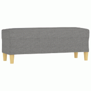 Helloshop26 - Banc banquette  100 x 35 x 41 cm tissu gris foncé 02_0010522 - gris polyester 3000579382726