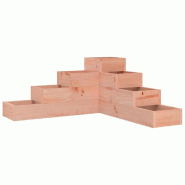 Helloshop26 - Jardinière en coin 4 niveaux 80,5 x 79 x 36 cm design moderne extérieur en bois de douglas naturel 02_0048508 - Bois massif 3000235318