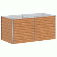 Helloshop26 - Jardinière surélevée extérieure en acier galvanisé 160 x 80 x 77 cm durable style industriel chic en acier marron 02_0059021 - marr