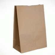Sac SOS kraft brun 30+18x43cm - par 250