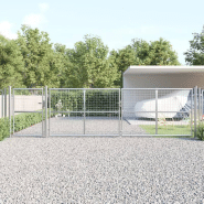 Vidaxl portal de jardin maille argenté 500x175 cm acier galvanisé 154558 Vidaxl portal de jardin maille argenté 500x175 cm acier galvanisé 154558