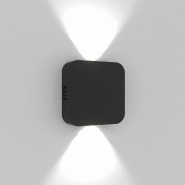 Zafferano Applique Roller En Aluminium Noir Mat, Orientable À 90° Avec Double Émission Led 3000K Et Protection Ip54 Pour L'Extérieur - noir 805404