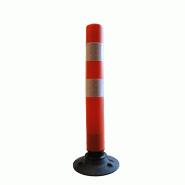 Balise de jalonnement articulée 100 cm - Base ORANGE - Diamètre 100 mm - Film Starlux CL2