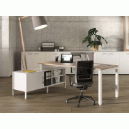 Bureau droit professionnel Ponti sur crédence Exmob - Disponible en stock - Plateau 80 cm de profondeur - Largeur de 120 cm à 180 cm Bureau droit professionnel Ponti sur crédence Exmob - Disponible en stock - Plateau 80 cm de profondeur - Largeur de 120 cm à 180 cm