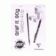 Clairefontaine Lot de 10 Bloc agrafé GRAF IT Dot Grid de 80 feuilles de papier croquis blanc microperforées, 90 g/m², A5, couvertures assorties - 3