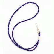 Cordon rond tricolore - référence : idp26f - lot de 100 - diamètre 4 mm - bleu, blanc, rouge