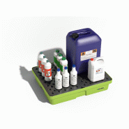 Cuvette de rétention avec caillebotis PE - 60 l - polyéthylène haute densité, anti-dérapant, 100 kg