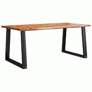 Décoshop26 - Table de salle à manger design industriel 180 x 90 x 75 cm bois d'acacia et acier DEC036723 - acier 3000261366324