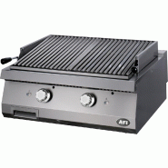 Grill gaz pierre de lave sur coffre grille acier - avec 2 zones pui... - PGPL9PG80