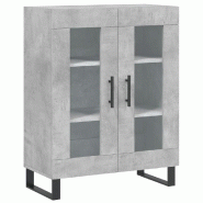 Helloshop26 - Buffet bahut commode armoire meuble de rangement organisateur cuisine salle de séjour salon 69,5 x 34 x 90 cm bois 02_0032073 - verre 3
