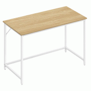 Helloshop26 - Bureau table poste de travail 120 x 60 x 75 cm pour bureau salon chambre assemblage simple métal style industriel 12_0004670 - métal 3