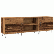 Helloshop26 - Meuble TV vintage en vieux bois rangement spacieux avec 2 tiroirs 150 x 30 x 50 cm en bois d'ingénierie vieux bois 02_0051146 - Bois ma