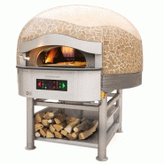 Morello forni - four rotatif hybride à bois/gaz 6 pizzas finition coupole mosaïque Morello forni - four rotatif hybride à bois/gaz 6 pizzas finition coupole mosaïque
