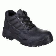Portwest - Chaussures de sécurité basses en cuir fendu légères et confortables embout acier S1P Noir Taille 51 - 51 noir matière synthétique 503