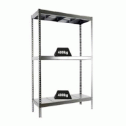 PROREGAL Étagère pour charges lourdes BIG METAL YETI THREE | HxLxP 200x120x60cm | Charge du compartiment 400kg | Galvanisé - gris métal PR_RS22-05 PROREGAL Étagère pour charges lourdes BIG METAL YETI THREE | HxLxP 200x120x60cm | Charge du compartiment 400kg | Galvanisé - gris métal PR_RS22-05