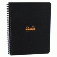 RHODIA Lot de 5 Meeting Book Classic noir 16x21, 160p./80 feuilles microperforées 80 g/m² reliure intégrale, pré-imprimé - 3037921934197
