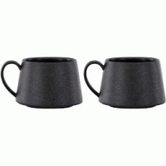 Tasse en grès Wabi Sabi 33 cl Venture Home - noir 3700866367343 Tasse en grès Wabi Sabi 33 cl Venture Home - noir 3700866367343