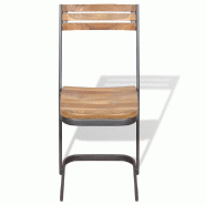 VidaXL Chaises à manger lot de 4 bois de teck massif Modèle Cascade - 274357XL