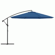 VidaXL Parasol de jardin en porte-à-faux avec mât en aluminium bleu Modèle Boréal Jardin Plus - bleu 47131