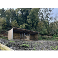 Abri 3 x 10 ECO avec râtelier central - Bois Douglas français - ABRATECO_0