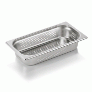 Bac inox perforé fond et côtés GN 1/3 H 65 mm 2,5 ltr GN ESSENTIALS lot de 6 - Was Germany - multi-matériau 4044925166027