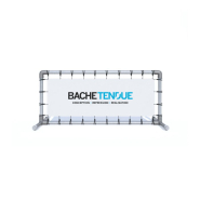 Barrière publicitaire - Bâche sur pieds - Bâche Tendue - So-Banner