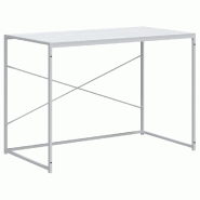 Bureau d'ordinateur Blanc 110x60x70 cm Bois d'ingénierie Modèle Atlas Office Évasion - Bois manufacturé 30209