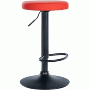 CLP Tabouret de bar Ponte revêtement similicuir Rouge/Noir - rouge polyester 322061 CLP Tabouret de bar Ponte revêtement similicuir Rouge/Noir - rouge polyester 322061