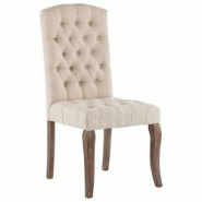 Décoshop26 - Set de 2 chaises de salle à manger design rustique en tissu beige capitonné pieds en bois DEC025473 - beige 3000255268276 Décoshop26 - Set de 2 chaises de salle à manger design rustique en tissu beige capitonné pieds en bois DEC025473 - beige 3000255268276
