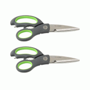 Ensemble de 2 Ciseaux de cuisine Nirosta Praktika - gris Acier inoxydable 18/10 3176239933024