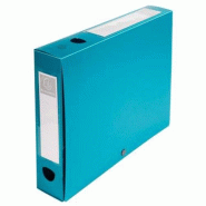 Exacompta Lot de 10 Boîte à archives polypro à pression, dos de 60, coloris vert - 3130630596332_0