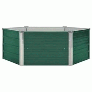 Helloshop26 - Jardinière lit surélevé plantes fleurs jardin 129 x 129 x 46 cm cm acier galvanisé vert 02_0000791 - 3000071241538 Helloshop26 - Jardinière lit surélevé plantes fleurs jardin 129 x 129 x 46 cm cm acier galvanisé vert 02_0000791 - 3000071241538